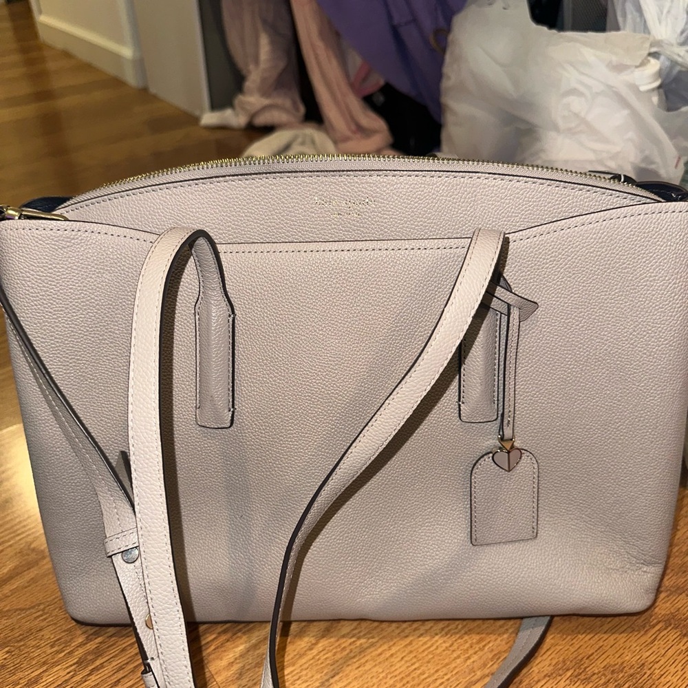 Kate Spade Gray Leather Handbag